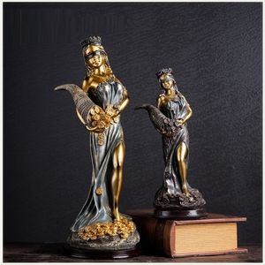 Decoratieve Objecten WU CHEN LONG Europese Retro Pluto Fortune Godin Art Sculpture Griekse Standbeeld Beeldje Hars Ambachten Decoraties Voor Huis R3732 230725