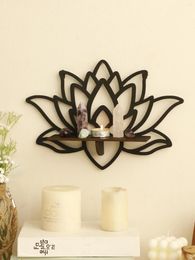 Plaques décoratives 1 PC Lotus Crystal étagère Affichage d'huile essentielle Bougies Bougies Stone Mur flottant Mur à la maison Modern Decoration Decor Gift