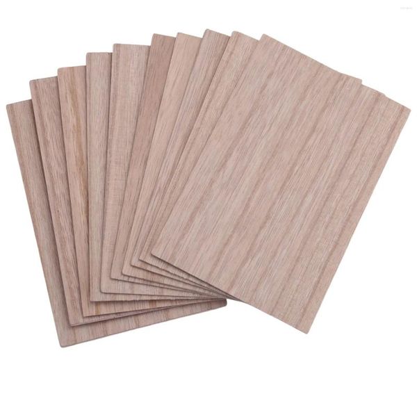 Plaques décoratives 10pcs Feuilles en bois balsa Plaque en bois 150 100 2 mm pour le modèle d'artisanat de maison DIY