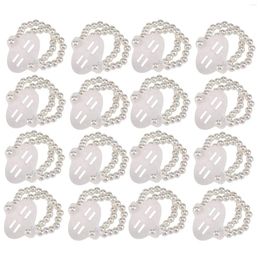Plaques décoratives 16pcs Bands de bracelet en perles élastiques accessoires corsage accessoires de fleurs artificielles bricolage décor pour la fête à la plage