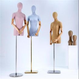 Decoratieve borden 1pair hout vrouwelijk kinderen doek hand kunst mannequin geen lichaam met base kinderarmaccessoires voor model rekwisieten display