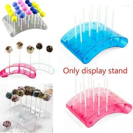 Decoratieve platen 20 holes Lollipop Stands Acryl Display Base Party Dessert Holder Diy Bakeware Stand voor bakaccessoires