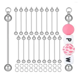 Decoratieve platen 20 stuks kralen sleutelhangers metalen staafkettingen voor sieraden maken sleutelhanger staafaccessoires doe-het-zelf-projecten hanger ornamenten