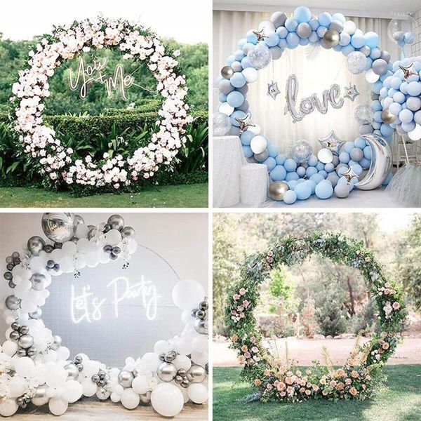 Assiettes décoratives 2M cercle fleur ballon arc support rond support de cadre pour mariage fête d'anniversaire décor bébé douche anniversaire fond