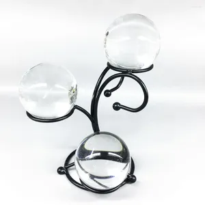 Assiettes décoratives, support de sphère de cristal, Base métallique pour la maison, 3 pièces