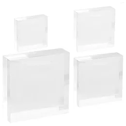 Placas decorativas 4 PCS STAND DE JEJISTA ACRYLIC Bloque de soporte de cosméticos Bloques Cubos Sello de baratijas