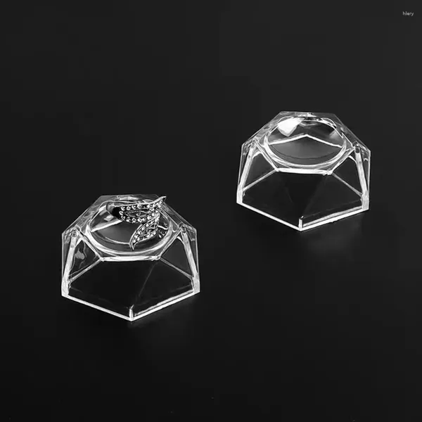 Plaques décoratives boule de cristal acrylique présentoir support de Base 4.6/6/7.5mm Transparent pour la décoration de Table à la maison 4.6 2cm/6 3cm/ 7.5 4cm
