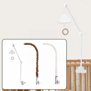 Plaques décoratives bébé en bois nuage lit cloche support dessin animé berceau jouet suspendu décoration support hochet bras Mobile support cintre H6F0