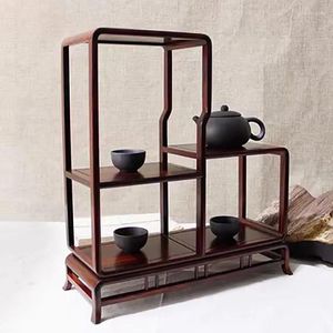 Decoratieve platen Bogu plank massief hout Chinese stijl paarse sandelhout display mahonie handwerk thee -set