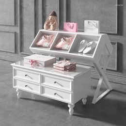 Decoratieve platen kinderkleding European Lak Assembly Tafel en schoenenwinkel High Low Display Center Island Plank