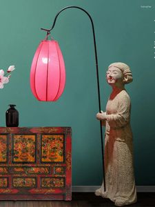 Decoratieve borden Chinese vloerlampstijl TEA HUIS VERTICTE TAFEL SLAAPKAMER STUDIE