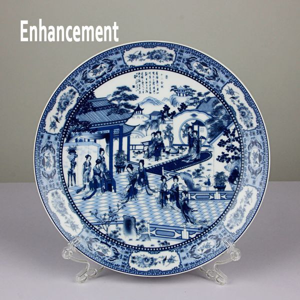 Assiettes décoratives Style chinois porte-bonheur en céramique, assiette ornementale, décoration chinoise, assiette en porcelaine, ensemble cadeau de mariage 230831