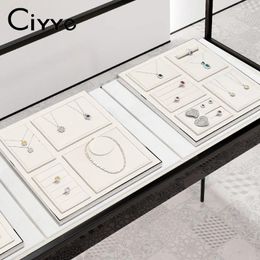 Decoratieve platen CIYYE Premium sieraden Display Stand Stand Standen Set Multifunctionele ringen oorbellen Kettingen Winkelvensteropslag