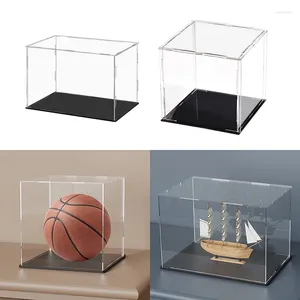 Decorative Plates Clear Acrylic Display Case Countertop Box Organizer Stand Dustproof Protection Showcase For Action Figures Collectibles