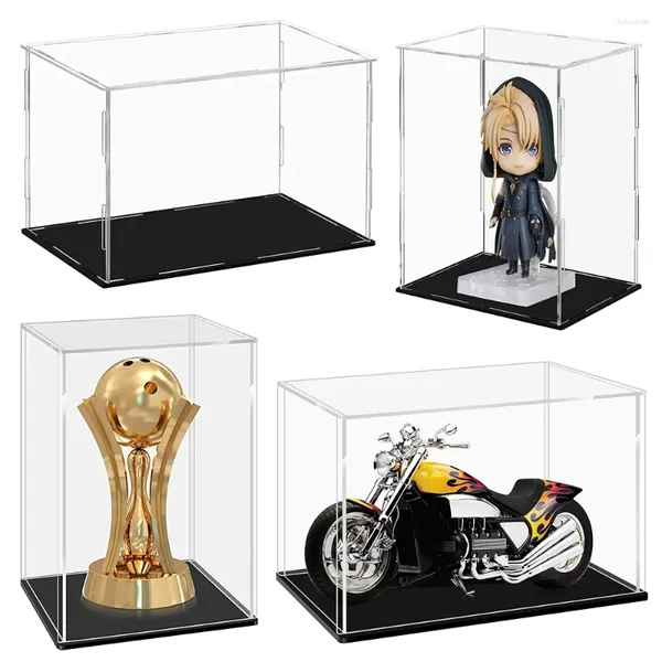 Plaques décoratives Effacer la vitrine en acrylique pour les objets de collection Assemble de la boîte cube Stand Action Figures Car Modèle Modèle