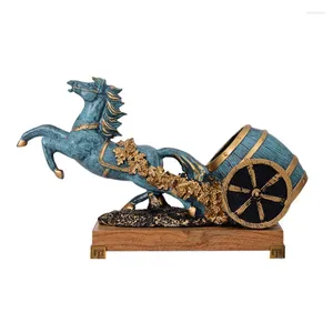 Plaques décoratives créatives de style chariot européen en bois grille