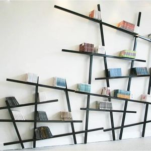 Decoratieve platen op maat gemaakte muur hangende massief houten boekenplank creatieve woonkamer plank cel volledige hemel