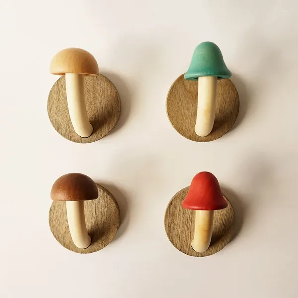 Assiettes décoratives Crochets muraux en forme de champignon mignons Chapeaux de vêtements multifonctionnels créatifs Accessoires de décoration intérieure