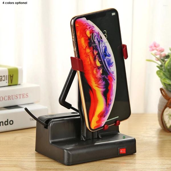 Platos decorativos escritorio caminando swing swerke de teléfono móvil soporte de batido automático movimiento mute pincel pasos seguridad con manualidades de cable usb