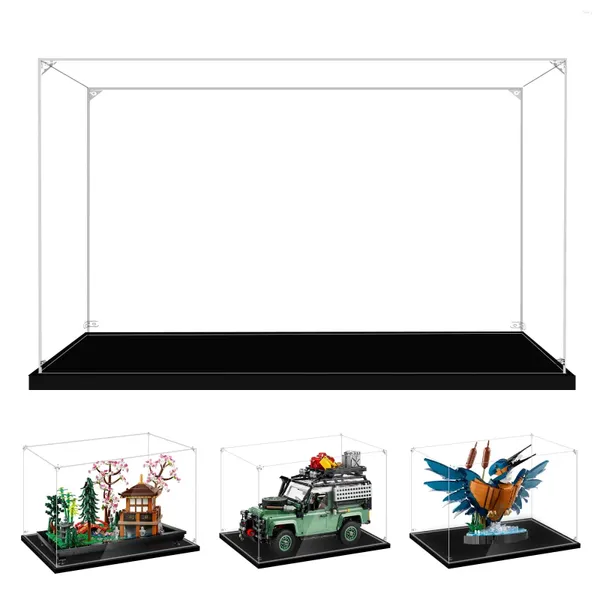 Plaques décoratives Affichage pour affichage pour les objets de collection Assemblez en acrylique Clear Box Figures Home Storage Organisation des jouets Modèle