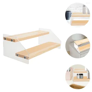 Présentoir d'assiettes décoratives en bois, support de rangement pour gâteaux, 3 niveaux, vente au détail, cosmétiques, dessert Transparent, étagère en acrylique, support de plateau étagé