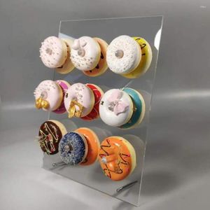 Plaques décoratives Donut Holder Party Decor Display Rack 9 piliers