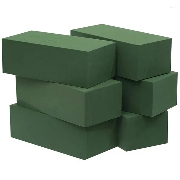 Plaques décoratives Dry Supply Bricks and Moard Green 6pc Blocs Arrangement de fleurs de fleuriste humide Floriste humide Crafts pour fleurs fraîches Floral