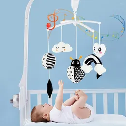 Decoratieve platen Elektrische babywieg Musical Bedbell 360 graden Roterende cartoon hanger met muziekslaapspeelgoed COTS Accessoires