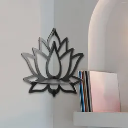 Decoratieve platen zwevende hoekplank display esthetische spirituele lotusbloem voor slaapkamer muur decor opslag thuis keuken badkamer