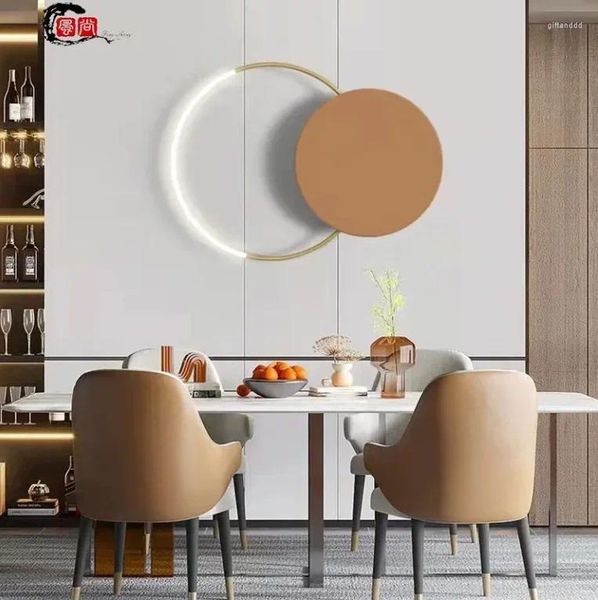 Placas decorativas Home Villa Decoración Escultura Metal Wall Art LED