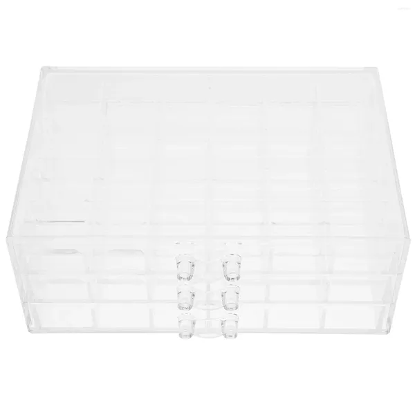 Platos decorativos Organizador de joyas Stand Rack Rack Bead Organizadores de almacenamiento Cajones transparentes Parrería de sementales