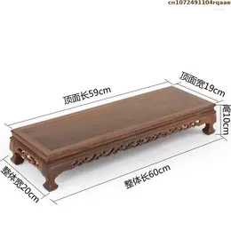 Platos decorativos Longitud 40 cm50 cm60 cm Flor de pie Base de mesa de madera Juegos de té Pedestal Bonsai Planta Estante Buda Florero Soporte de exhibición