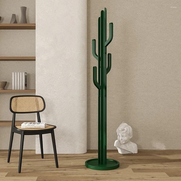 Platos decorativos de la percha de metal percha dormitorio salas de ropa de cactus para el hogar estante de ropa de cactus