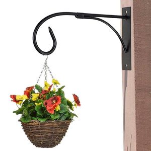 Decoratieve borden metaalhangende mandbeugels tuinplanten hanger haak haak muur decor ijzer bloem pot plantenhaken beugel