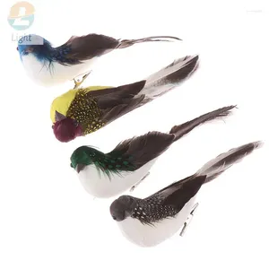 Plaques décoratives Mini faux oiseaux plumes artificielles mousse colombes mariage jardin décoration ornement