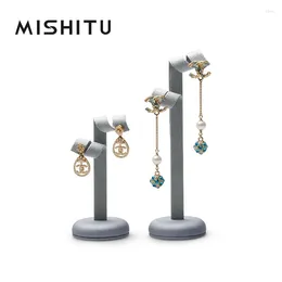 Decoratieve platen Mishitu Premium PU lederen oorbellen Display Stand Store Special Storage Sieraden Props