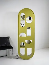 Platos decorativos Modern Bookcase Particy Storage Sala de estar Piso creativo de múltiples capas