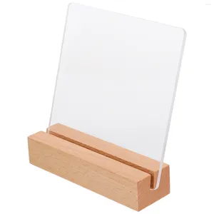 Placas decorativas Tablero de exhibición de uñas Soporte para puntas Organizador Soporte de trompeta Acrílico para letreros falsos con base de madera Uñas postizas Suministros de arte Sólido