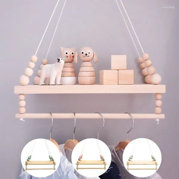 Platos Decorativos Cuentas Nórdicas para Colgar En La Pared Tablero De Madera Accesorios Po Estante De Almacenamiento para Habitación De Niños con Toallero No Incluye Artículos En El