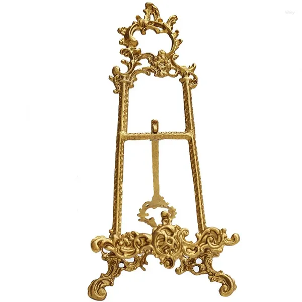 Plaques décoratives Style Royal Style Scarbing Antique Gold Metal Book Stand