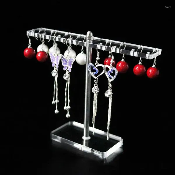 Plaques décoratives Type T-Type Oreing Display Stand Solder Shelf Jewelry Shop Show Rack Storage Organizer Gift For Women Girls Room Bureau