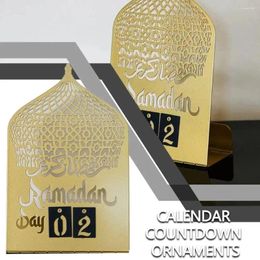 Platos decorativos, decoración de mesa, calendario, cuenta atrás, Metal, Ramadán, Eid Mubarak, decoraciones de mesa para el hogar