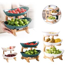 Sierborden Servies met vloer keuken fruitschaal luxe servies snacktafel dienblad houten servies 230531
