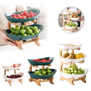 Platos decorativos Vajilla con suelo cocina frutero servicio deluxe mesa snack bandeja vajilla de madera 230531