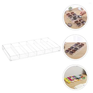 Assiettes décoratives en acrylique Transparent, 6 compartiments pour lunettes de soleil, présentoir de rangement, support de plateau, étui à lunettes, organisateur de bureau