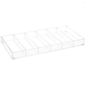 Decoratieve platen transparant acryl 6-compartimenten zonnebril opbergdoos lade bureau brillen brillen box organizer