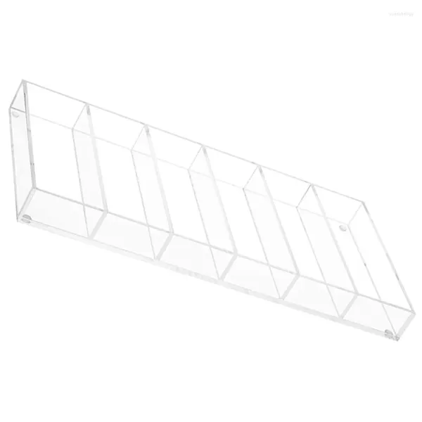 Assiettes décoratives en acrylique transparent à 6 compartiments pour lunettes de soleil, présentoir de rangement, support d'armoire, organisateur d'armoire, étui à lunettes, tiroir, vitrine