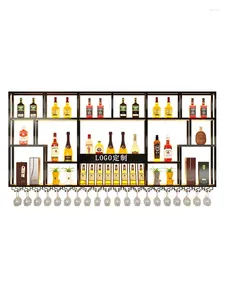 Assiettes décoratives Mur Mound Rangement Restauration Créative Wine Wine Style Industrial Style Rack Rack Affichage