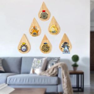 Plaques décoratives Forme de chute d'eau Racks d'affichage de médaille en bois