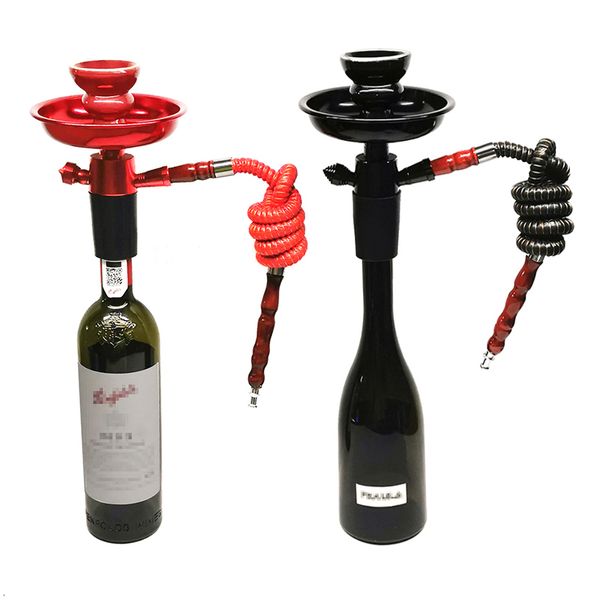 Platos decorativos Pipa de agua Botella para fumar Tallo Hookah Kit Licor Vidrio Chicha Set Vodka Hookha Champán Viaje Whisky Shicha Cerveza Vino Sheesha 230508